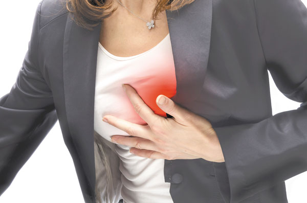 признаки инфаркта у женщин