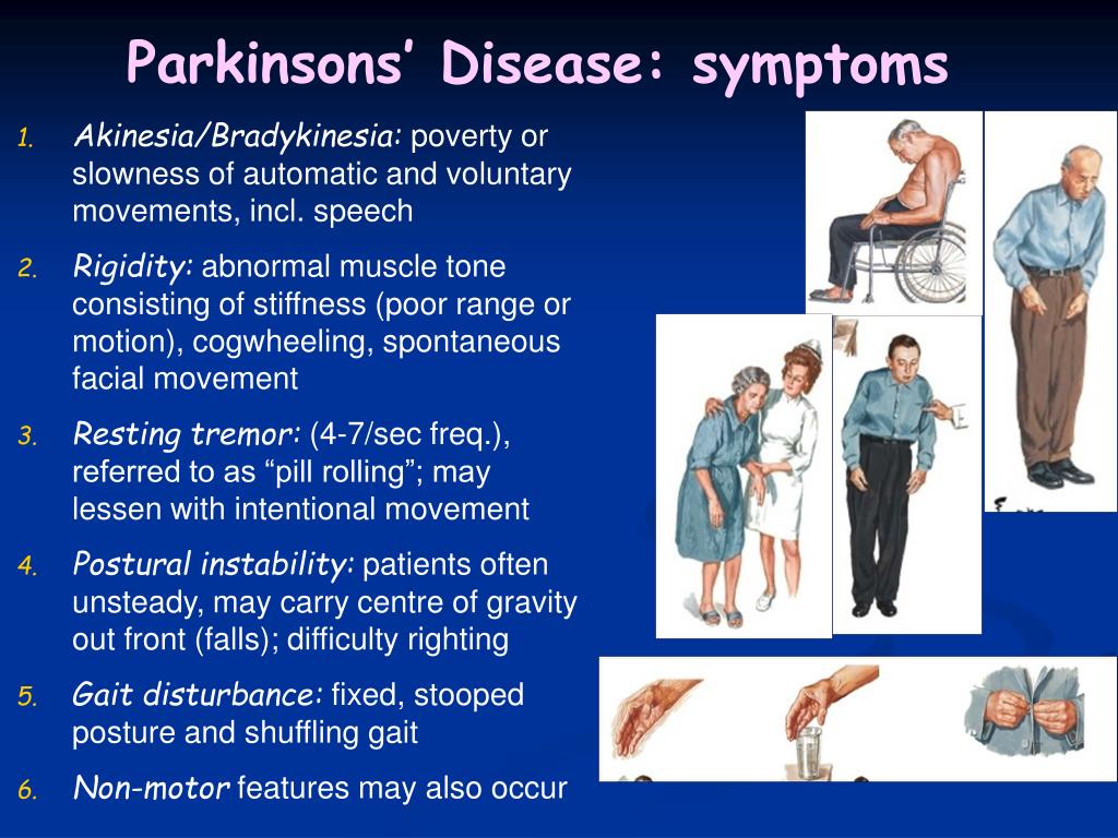Что за болезнь паркинсона симптомы и признаки фото