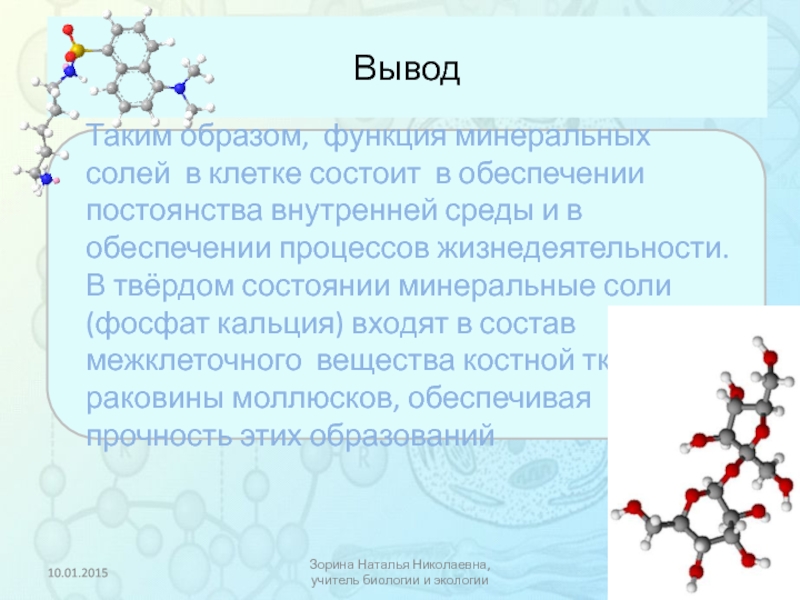 Минеральные соли органические