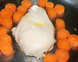 chicken steamed - temperature too low for maillard reaction