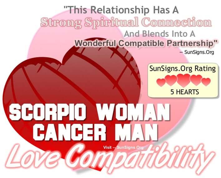 scorpio woman cancer man